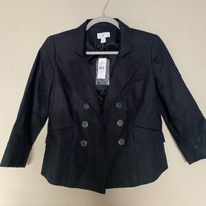 LOFT Black Double-Breasted Women's Blazer